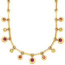 ショーメ CHAUMET アノー ルビー サファイア レッド×オレンジ×イエロー×イエローゴールド K18YG ルビー サファイア ネックレス 18K 18金 750