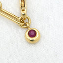 ショーメ CHAUMET アノー ルビー サファイア レッド×オレンジ×イエロー×イエローゴールド K18YG ルビー サファイア ネックレス 18K 18金 750
