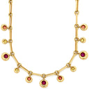 ショーメ CHAUMET アノー ルビー サファイア レッド×オレンジ×イエロー×イエローゴールド K18YG ルビー サファイア ネックレス 18K 18金 750
