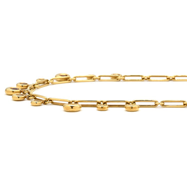 ショーメ CHAUMET アノー ルビー サファイア レッド×オレンジ×イエロー×イエローゴールド K18YG ルビー サファイア ネックレス 18K 18金 750