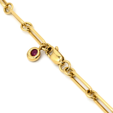 ショーメ CHAUMET アノー ルビー サファイア レッド×オレンジ×イエロー×イエローゴールド K18YG ルビー サファイア ネックレス 18K 18金 750
