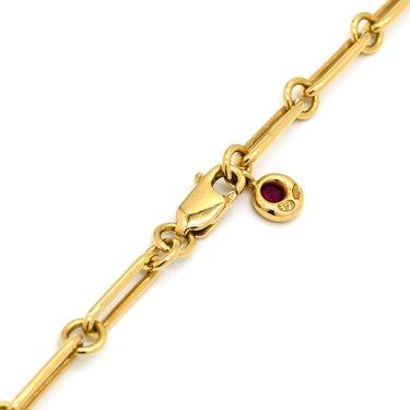 ショーメ CHAUMET アノー ルビー サファイア レッド×オレンジ×イエロー×イエローゴールド K18YG ルビー サファイア ネックレス 18K 18金 750