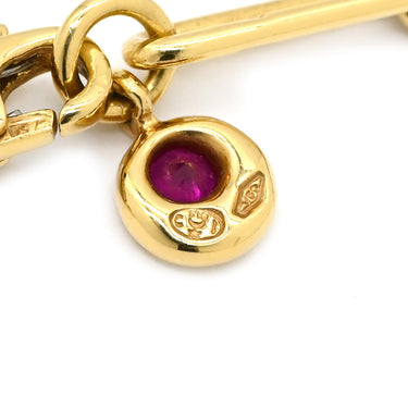 ショーメ CHAUMET アノー ルビー サファイア レッド×オレンジ×イエロー×イエローゴールド K18YG ルビー サファイア ネックレス 18K 18金 750