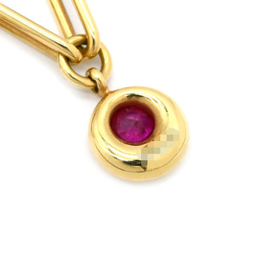 ショーメ CHAUMET アノー ルビー サファイア レッド×オレンジ×イエロー×イエローゴールド K18YG ルビー サファイア ネックレス 18K 18金 750