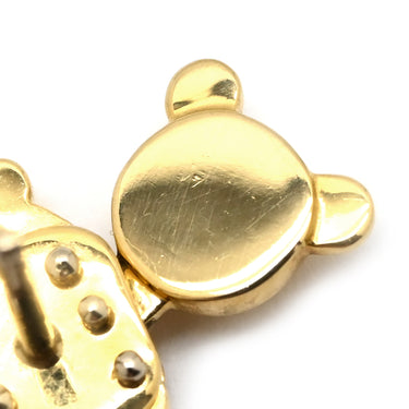 ポメラート Pomellato オルセット ピアス クマモチーフ イエローゴールド K18YG ピアス Au750 18K 18金 YG キャッチ他社品