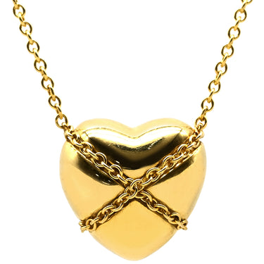 ティファニー Tiffany & Co チェーン クロス ハート イエローゴールド K18YG ネックレス T&Co. K18YG Au750 18K 18金 ヴィンテージ 希少
