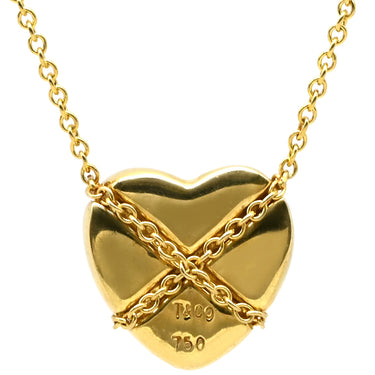 ティファニー Tiffany & Co チェーン クロス ハート イエローゴールド K18YG ネックレス T&Co. K18YG Au750 18K 18金 ヴィンテージ 希少
