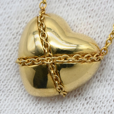 ティファニー Tiffany & Co チェーン クロス ハート イエローゴールド K18YG ネックレス T&Co. K18YG Au750 18K 18金 ヴィンテージ 希少