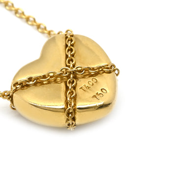 ティファニー Tiffany & Co チェーン クロス ハート イエローゴールド K18YG ネックレス T&Co. K18YG Au750 18K 18金 ヴィンテージ 希少