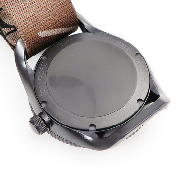 腕時計 トムフォード TOM FORD N.002 オーシャンプラスチック スポーツ カモ TF0120276938 自動巻き メンズ 未使用 迷彩 黒 デイト