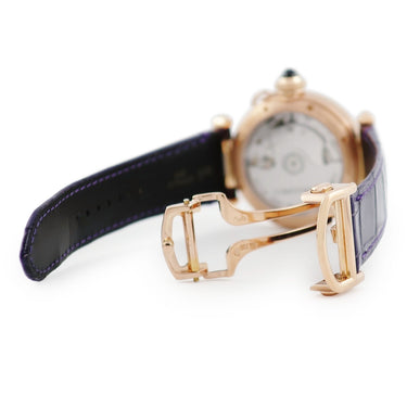 腕時計 カルティエ Cartier パシャ ドゥ カルティエ WJPA0012 自動巻き メンズ レディース K18RG無垢 純正ダイヤ 青針 ギョウシェ