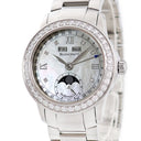 腕時計 ブランパン BLANCPAIN レマン ムーンフェイズ 2360-4691A-71 自動巻き レディース OH済 純正ダイヤ 白 ホワイト シェル