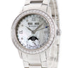 腕時計 ブランパン BLANCPAIN レマン ムーンフェイズ 2360-4691A-71 自動巻き レディース OH済 純正ダイヤ 白 ホワイト シェル