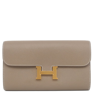 エルメス HERMES コンスタンス トゥーゴー エトゥープ ヴォーエプソン 長財布 ゴールド金具 グレージュ