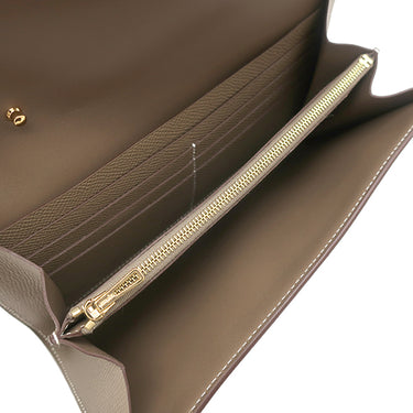 エルメス HERMES コンスタンス トゥーゴー エトゥープ ヴォーエプソン 長財布 ゴールド金具 グレージュ