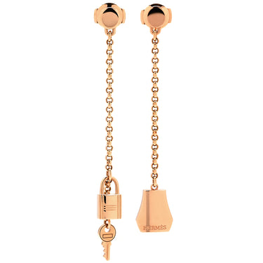 エルメス HERMES ケリー クロシェット H220551B ローズゴールド K18PG ピアス ピンクゴールド 750 18K PG クロシェット カデナモチーフ