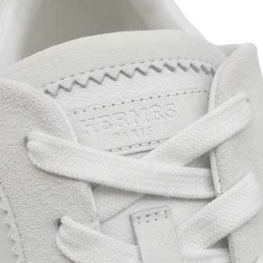 エルメス HERMES バウンシング H242212Z ホワイト カーフ シェーブルヴェロア #37.5 スニーカー 白×黒 新品 未使用