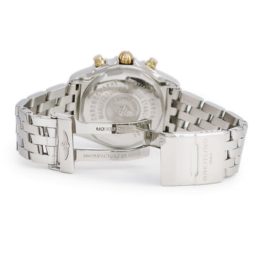 腕時計 ブライトリング BREITLING クロノギャラクティック ビコロ B13358 B154A97PA 自動巻き メンズ K18YG×SS コンビ 白 シェル