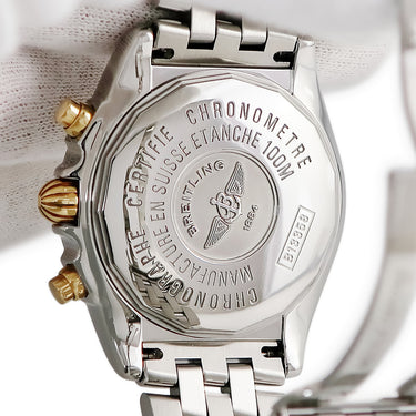 腕時計 ブライトリング BREITLING クロノギャラクティック ビコロ B13358 B154A97PA 自動巻き メンズ K18YG×SS コンビ 白 シェル