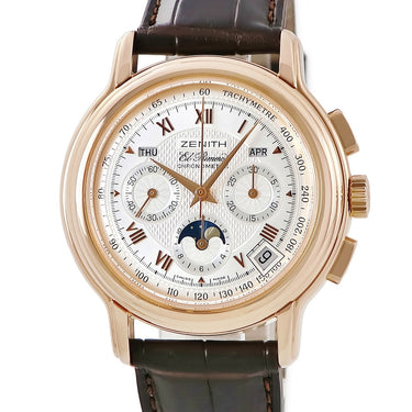 腕時計 ゼニス ZENITH クロノマスター T トリプルカレンダー ムーンフェイズ 17.0240.410/01 自動巻き メンズ OH済 K18RG無垢