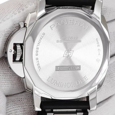 腕時計 パネライ PANERAI ルミノール ドゥエ ルナ ロッサ PAM01381 Z番 自動巻き メンズ Z番 ホワイト スモールセコンド デイト