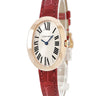 腕時計 カルティエ Cartier ベニュワール SM W8000007 クオーツ レディース K18PG無垢 ローマン 青針 オーバル