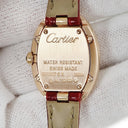 腕時計 カルティエ Cartier ベニュワール SM W8000007 クオーツ レディース K18PG無垢 ローマン 青針 オーバル