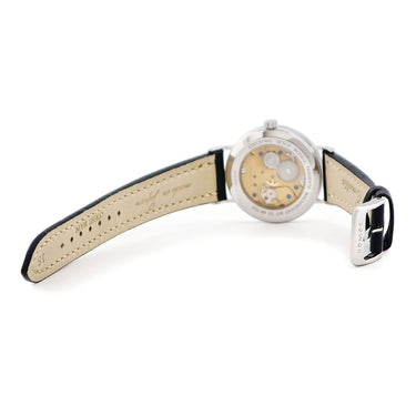 腕時計 ノモス NOMOS タンジェント TN174W2 手巻き メンズ OH済 スモールセコンド 青針 アラビア バー シースルーバック