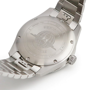 腕時計 ロンジン LONGINES スピリット ズールータイム L3.812.4.63.6 自動巻き メンズ デイト ブラック グリーン 回転ベゼル GMT