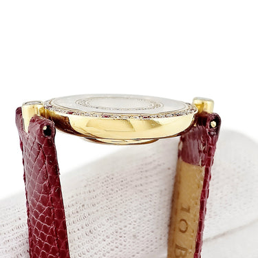 腕時計 ショパール CHOPARD ハッピーダイヤモンド 20/4191-21 クオーツ レディース K18YG無垢 純正ダイヤ&ルビー ムービング