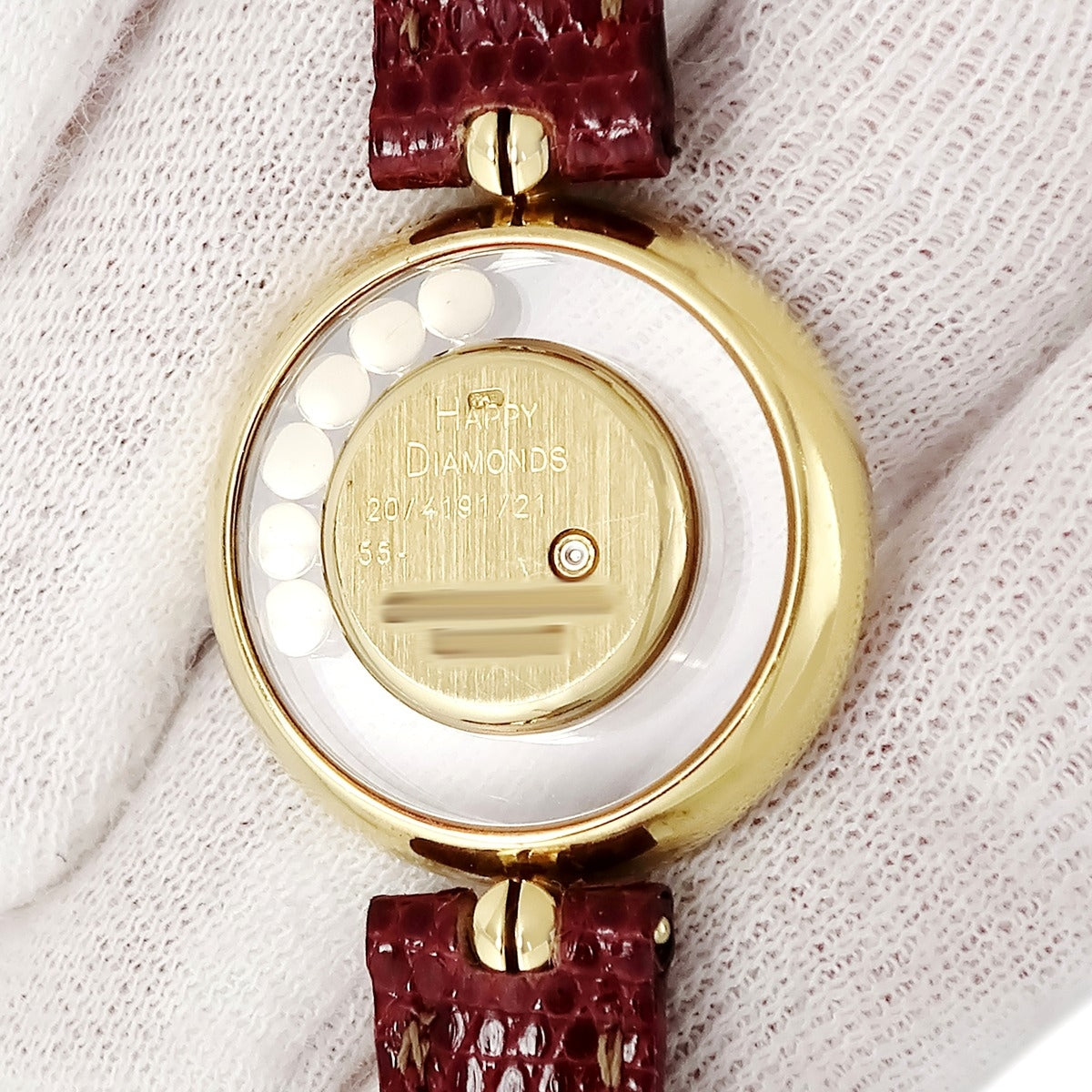 Chopard(ショパール) 腕時計 ハッピーダイヤモンド 20/4191-21 レディース K18YG/6Pムービングダイヤ ボルドー ショパール CHOPARD ハッピーダイヤモンド 20/4191-21 クオーツ