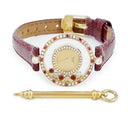 腕時計 ショパール CHOPARD ハッピーダイヤモンド 20/4191-21 クオーツ レディース K18YG無垢 純正ダイヤ&ルビー ムービング