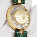 腕時計 ショパール CHOPARD ハッピーダイヤモンド 20/4191-22 クオーツ レディース K18YG無垢 純正ダイヤ&エメラルド ムービング