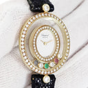 腕時計 ショパール CHOPARD ハッピーダイヤモンド 20/4292-24 クオーツ レディース K18YG無垢 純正ダイヤ&カラーストーン ムービング