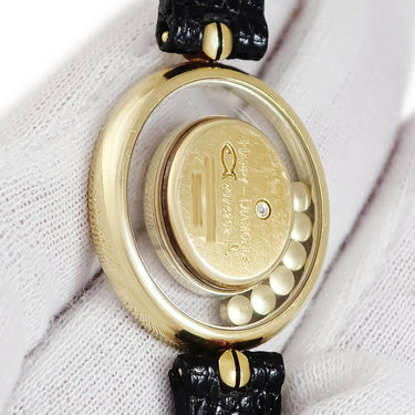 腕時計 ショパール CHOPARD ハッピーダイヤモンド 20/4292-24 クオーツ レディース K18YG無垢 純正ダイヤ&カラーストーン ムービング