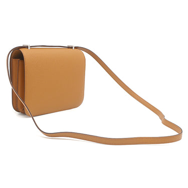 エルメス HERMES コンスタンス3 ミニ ミロワール トフィ ヴォーエプソン ショルダーバッグ シルバー金具 新品 未使用 茶 2024年製