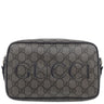 グッチ GUCCI GGスプリーム メッセンジャーバッグ 768391 グレー×ブラック GGスプリームキャンバス レザー ショルダーバッグ マットシルバー金具 PVCコーティング