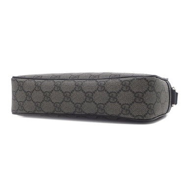 グッチ GUCCI GGスプリーム メッセンジャーバッグ 768391 グレー×ブラック GGスプリームキャンバス レザー ショルダーバッグ マットシルバー金具 PVCコーティング