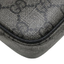 グッチ GUCCI GGスプリーム メッセンジャーバッグ 768391 グレー×ブラック GGスプリームキャンバス レザー ショルダーバッグ マットシルバー金具 PVCコーティング