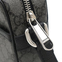 グッチ GUCCI GGスプリーム メッセンジャーバッグ 768391 グレー×ブラック GGスプリームキャンバス レザー ショルダーバッグ マットシルバー金具 PVCコーティング