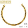 喜平 KIHEI K18 18金 20.2cm 20.1g 6面 ダブル Ｗ イエローゴールド K18YG ブレスレット 造幣局検定マーク ※ショッピングローン対応していません