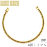 喜平 KIHEI K18 18金 20cm 10.5g 8面トリプル イエローゴールド K18YG ブレスレット 造幣局検定マーク ※ショッピングローン対応していません