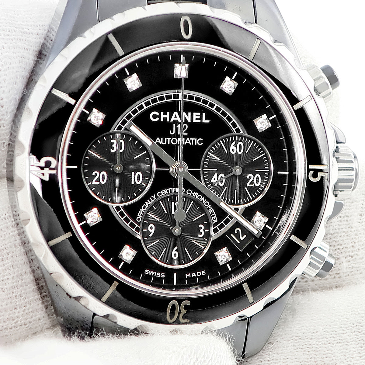 シャネル CHANEL J12 クロノグラフ H2419 自動巻き メンズ 純正ダイヤ