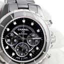 腕時計 シャネル CHANEL J12 クロノグラフ H2419 自動巻き メンズ 純正ダイヤ ブラック セラミック スモールセコンド