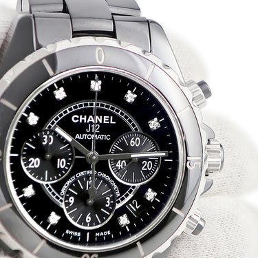 腕時計 シャネル CHANEL J12 クロノグラフ H2419 自動巻き メンズ 純正ダイヤ ブラック セラミック スモールセコンド