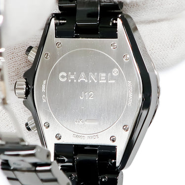 腕時計 シャネル CHANEL J12 クロノグラフ H2419 自動巻き メンズ 純正ダイヤ ブラック セラミック スモールセコンド