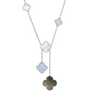ヴァンクリーフアーペル Van Cleef & Arpels ヴィンテージ アルハンブラ VCARN18900 ホワイトゴールド×マルチカラー K18WG カルセドニー ホワイトマザーオブパール ブレーマザーオブパール ネックレス カルセドニー マザーオブパール3色