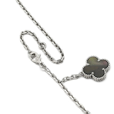 ヴァンクリーフアーペル Van Cleef & Arpels ヴィンテージ アルハンブラ VCARN18900 ホワイトゴールド×マルチカラー K18WG カルセドニー ホワイトマザーオブパール ブレーマザーオブパール ネックレス カルセドニー マザーオブパール3色