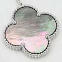 ヴァンクリーフアーペル Van Cleef & Arpels ヴィンテージ アルハンブラ VCARN18900 ホワイトゴールド×マルチカラー K18WG カルセドニー ホワイトマザーオブパール ブレーマザーオブパール ネックレス カルセドニー マザーオブパール3色