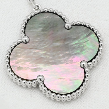 ヴァンクリーフアーペル Van Cleef & Arpels ヴィンテージ アルハンブラ VCARN18900 ホワイトゴールド×マルチカラー K18WG カルセドニー ホワイトマザーオブパール ブレーマザーオブパール ネックレス カルセドニー マザーオブパール3色